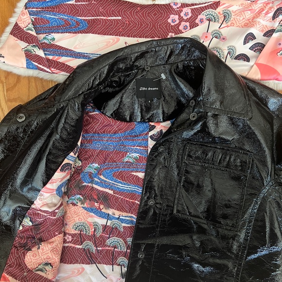 Ei8ht dreams patent leather jacket with fur - Picture 10 of 11